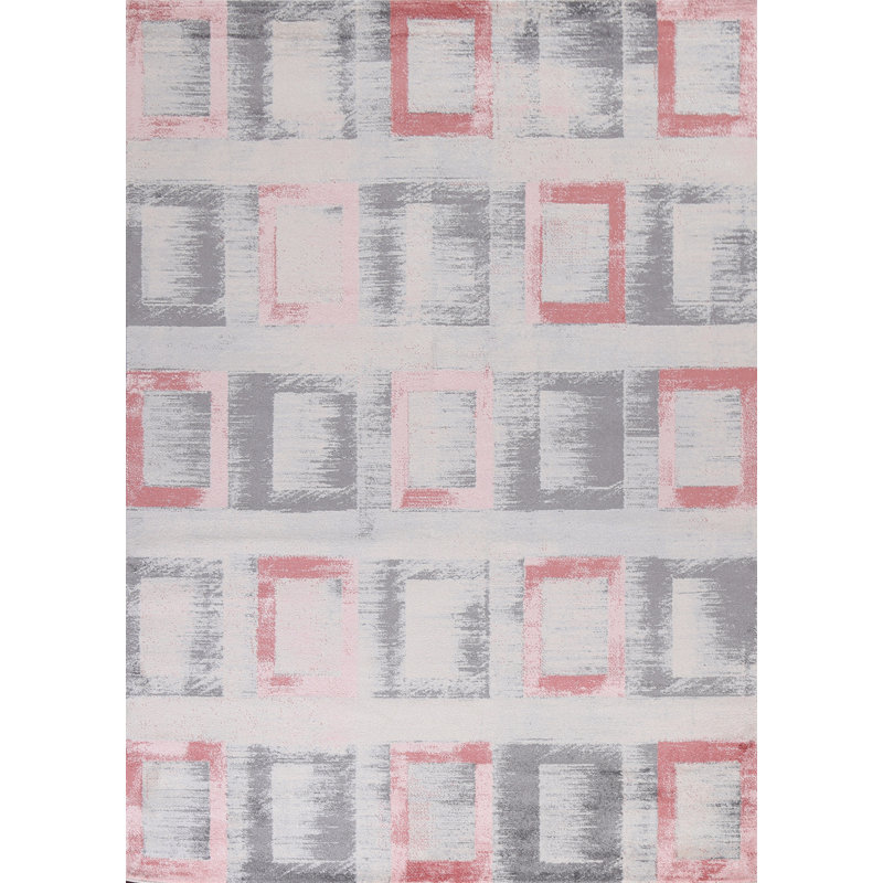 Tapis oriental géométrique transitionnel 2X3, Rectangle 9 pi 2 po x 12 pi 6 po