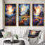 «Blue Bonnet Bliss Field II», 3 pièces sur toile-35142168-35142170