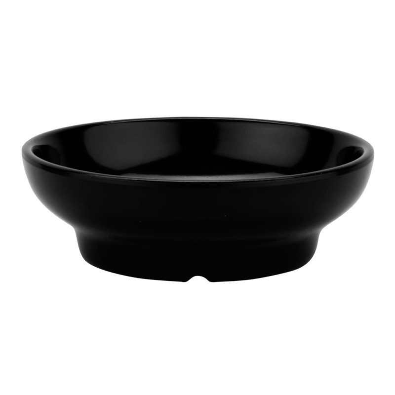Plat à ramequin en mélamine robuste salsa / Queso, 5 onces, ivoire (lot de 12), Noir