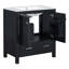 Meuble-lavabo noir 30 po avec lavabo simple et armoire encastrée Combo
