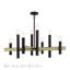 Grand lustre noir 8 lumières avec accents en nickel brossé-1611538629-1611538630