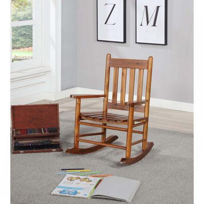 Practical Slat Back Youth Rocking Chair