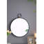 Miroir mural 24 po x 27 po avec cadre noir, miroir décoratif minimaliste contemporain