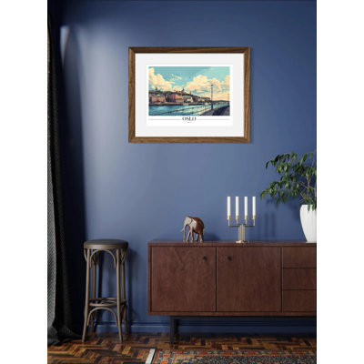 Oslo Norway Art Print with Waterfront