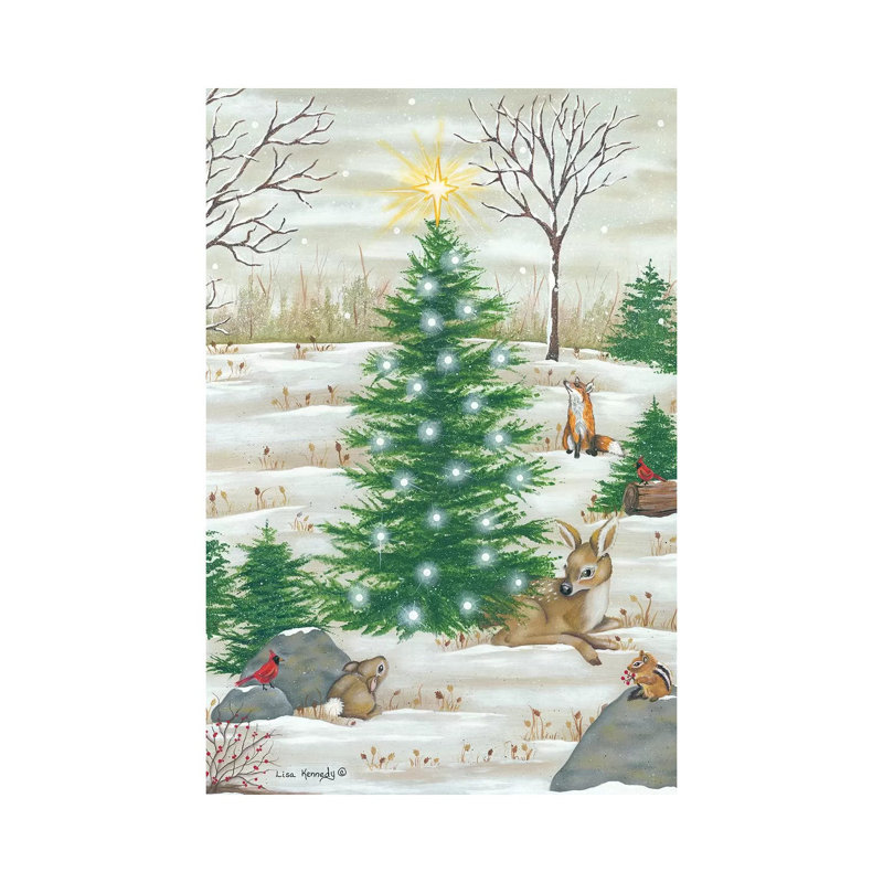 Baby Deer 1 Piece Painting on Canvas, 30.48cm H x 20.32cm W x 1.91cm D, Wrapped Canvas