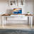 63" L-Shaped Executive Desk and 39 Drawer Lateral File Cabinet, L-Shape Office Credenza Desk Set