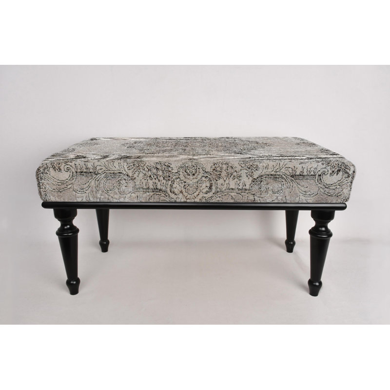 Banc à motif ethnique, banc à médaillon, banc à repose-pieds, banc rembourré, banc à tapis turc, banc Kilim, banc de décoration intérieure, banc fabriqué à la main