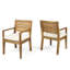 Chaises d'extérieur en bois avec literie beige - Literie beige et matériaux de construction