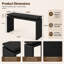 Console 60 po Farmhouse - Table d'entrée en bois massif et panneau de fibres à densité moyenne (noir)-1070622870
