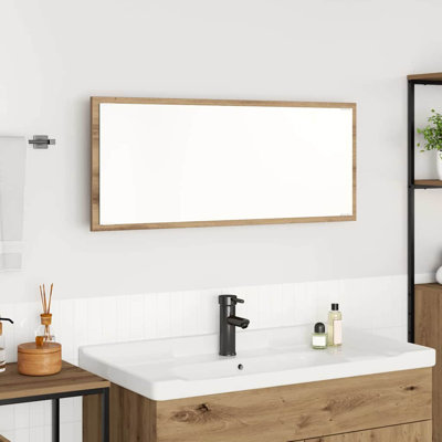 LED Bathroom Mirror Engineered Wood Washroom Wall Mirror Multi Colours