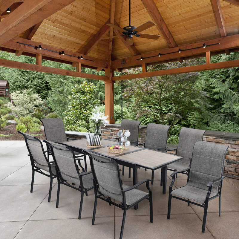 Mcgahan 8 - Person Patio Dining Set with Extendable Rectangular Table