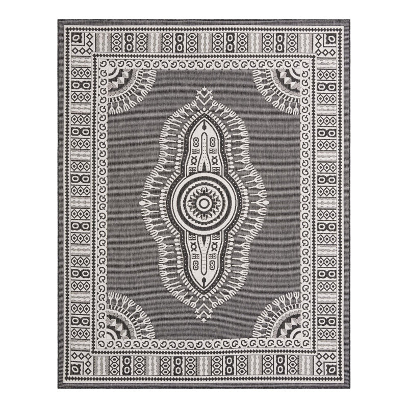 Indoor/Outdoor Traditional Area Rug, Rectangle 7'10" x 10'