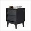 Ensemble de 2 tables de chevet en MDF rétro Mid-Century avec rangement pour chambre