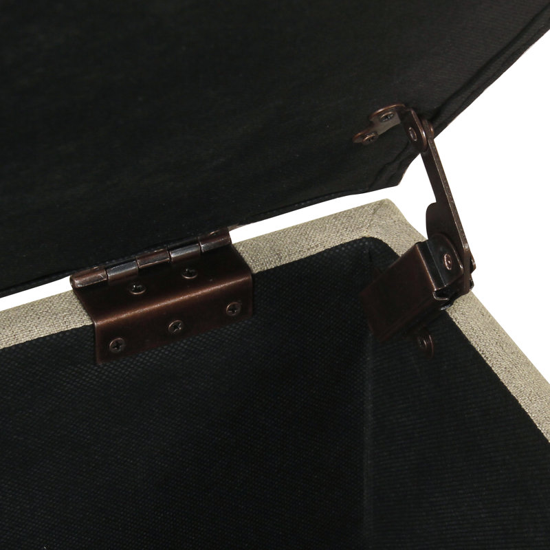 Grand repose-pieds avec rangement Latitude, Brun clair