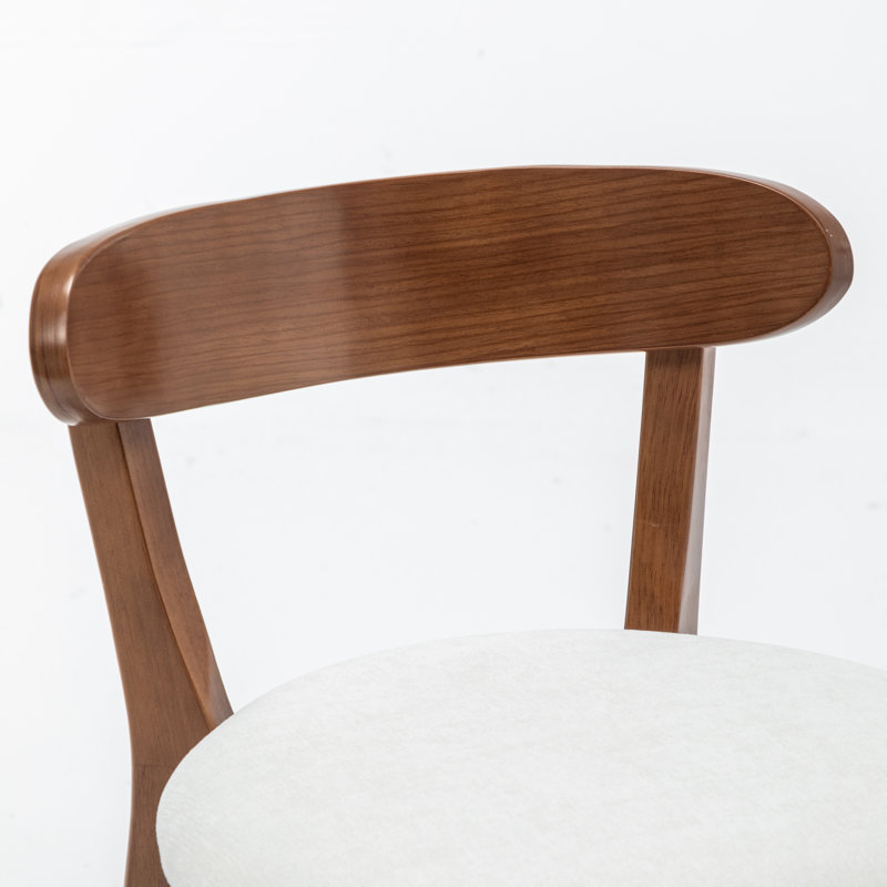 Tabouret de bar en bois massif Nordic, Beige
