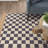 Connie Checkered Wool/Jute Tasseled Area Rug-908761842