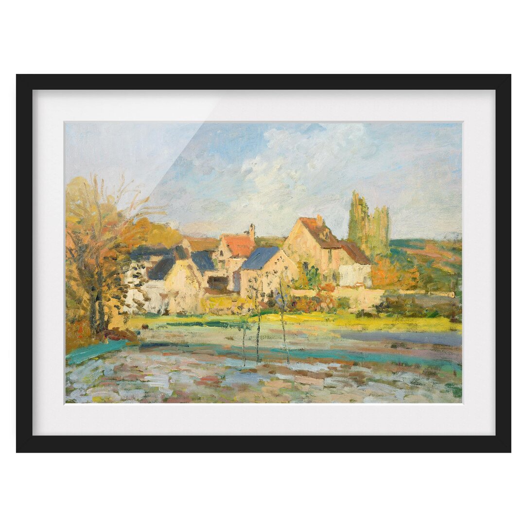 Poster Landschaft bei Pontoise in der Nähe der Tränke von Camille Pissarro