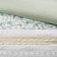 Édredon Seersucker avec coussins décoratifs - Tissu imprimé en blanc et jaune