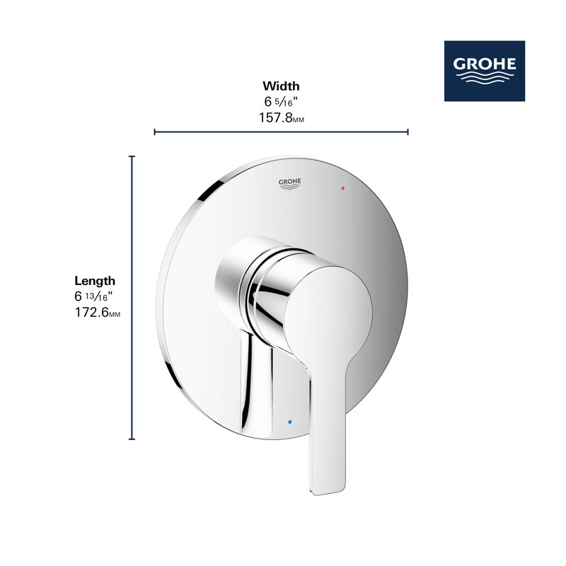 Garniture de soupape à pression équilibrée avec cartouche Lineare ™, Lever de soleil froid brossé