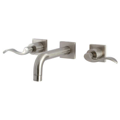 Kingston Brass Concord Two-Handle 3-Hole Wall Mount Bathroom Faucet