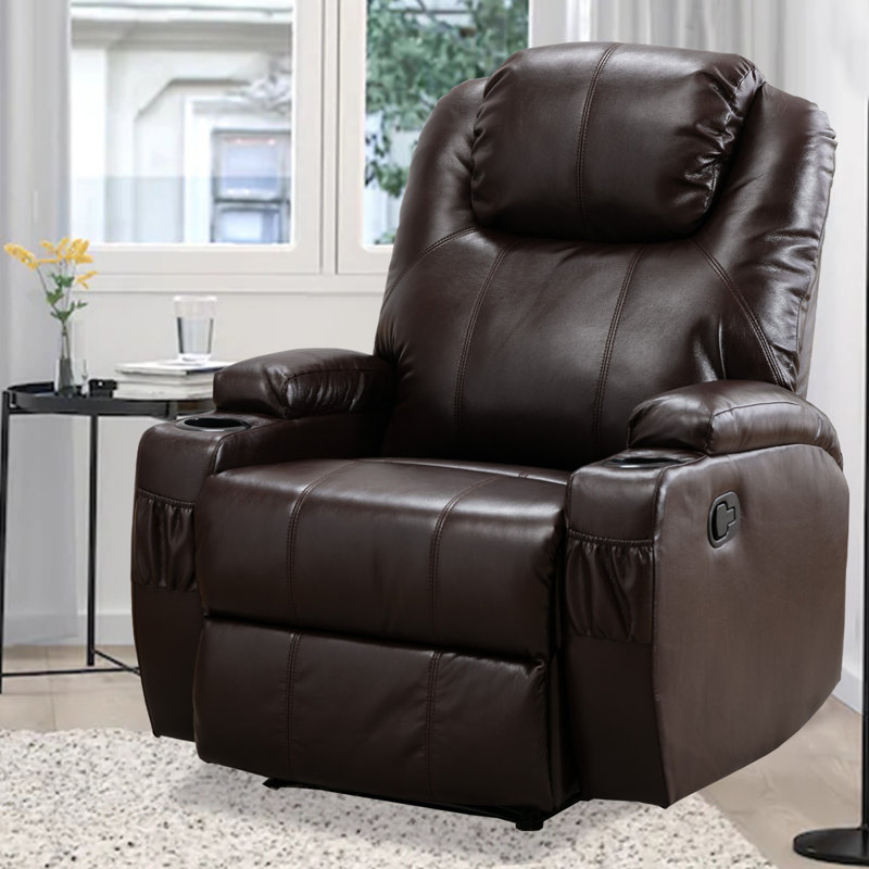 Fauteuil inclinable manuel en similicuir Alizee