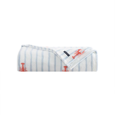 Nautica Printed Ultra Soft Plush Printed Fleece Blanket