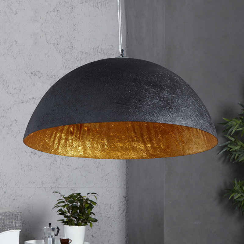 Joline 1 - Light Single Pendant, Black/Gold, 25 cm H x 50 cm W x 50 cm D