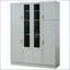 Grand garde-manger moderne avec 6 portes, portes en acrylique, supports à vin et plateaux coulissants modernes - 53,2 po x 17,7 po-123816597