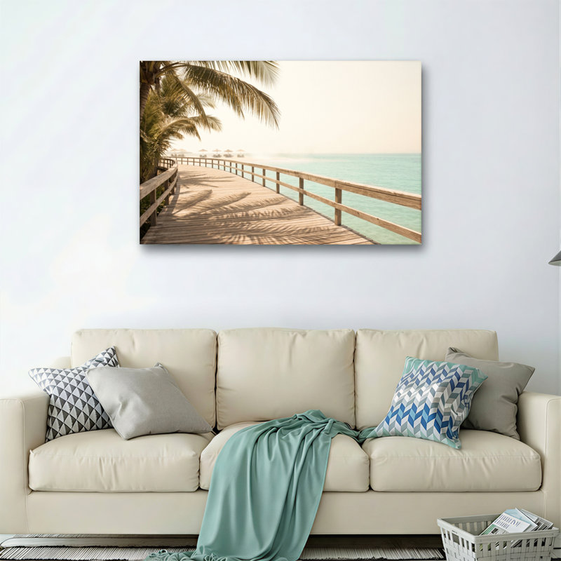 Ensemble de 1 tableau sur toile Palm Beach, 18"H x 24"W, Wrapped Canvas