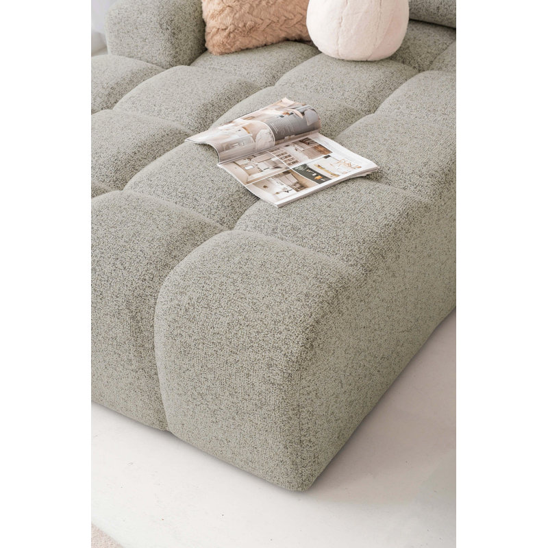Lulu 8 Seater Corner Sofa Bed, Left -sided, in Grey