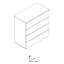 Privilegio 85 cm W Chest of 4 Drawers