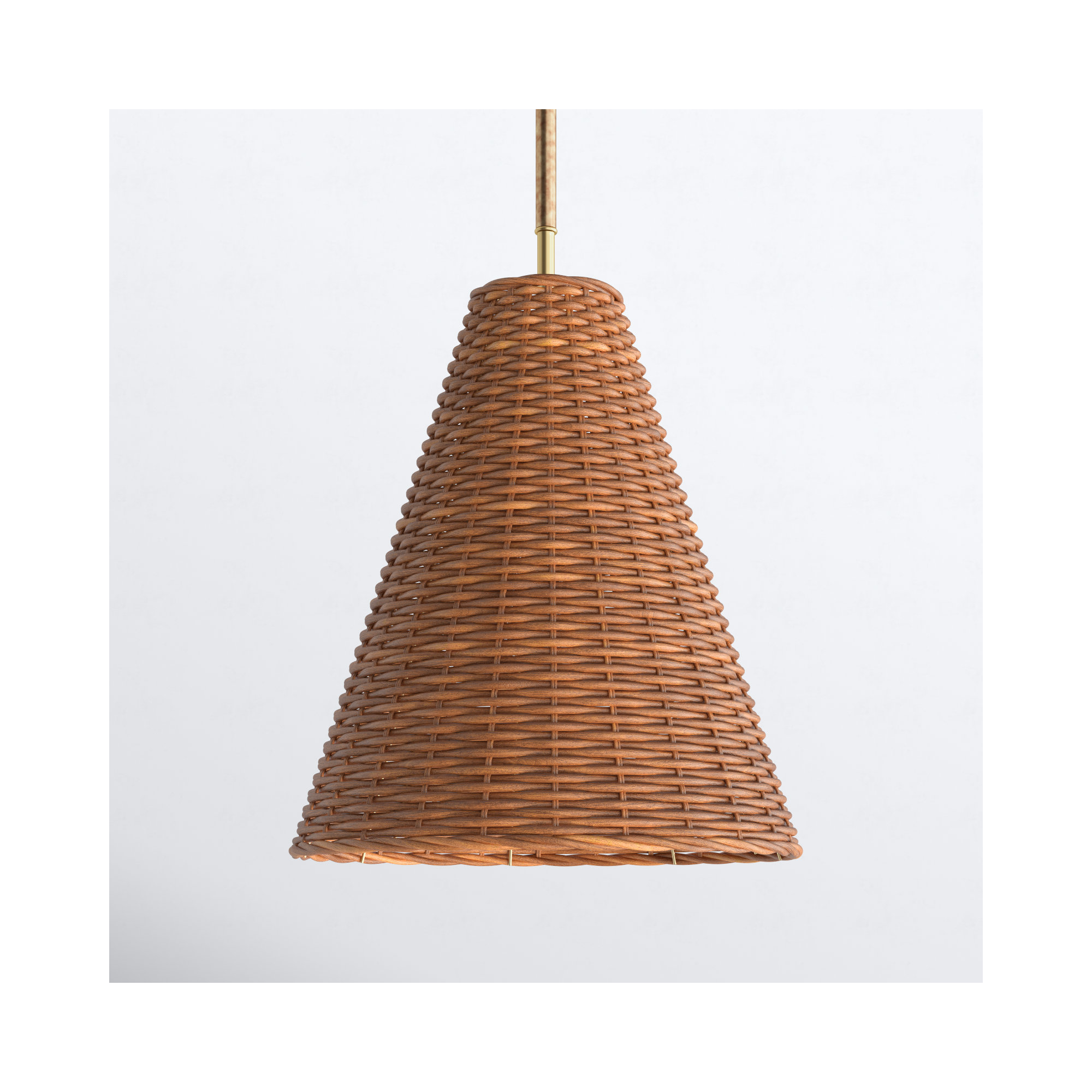 Indio 1-Light Pendant In Natural Brass