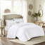 4 pièces de courtepointe blanche à volants, mélange de coton avec coussin brodé à volants, 90% décoratif-125560813
