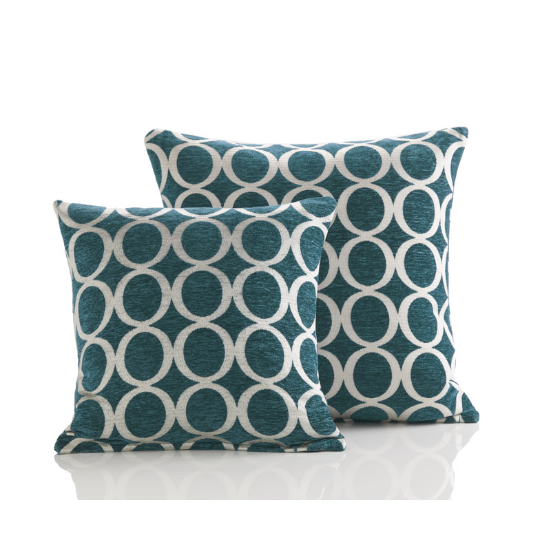 Broward Oh Cushion Cover, Teal, 55 x 55cm, Cushion Cover Only - No Insert