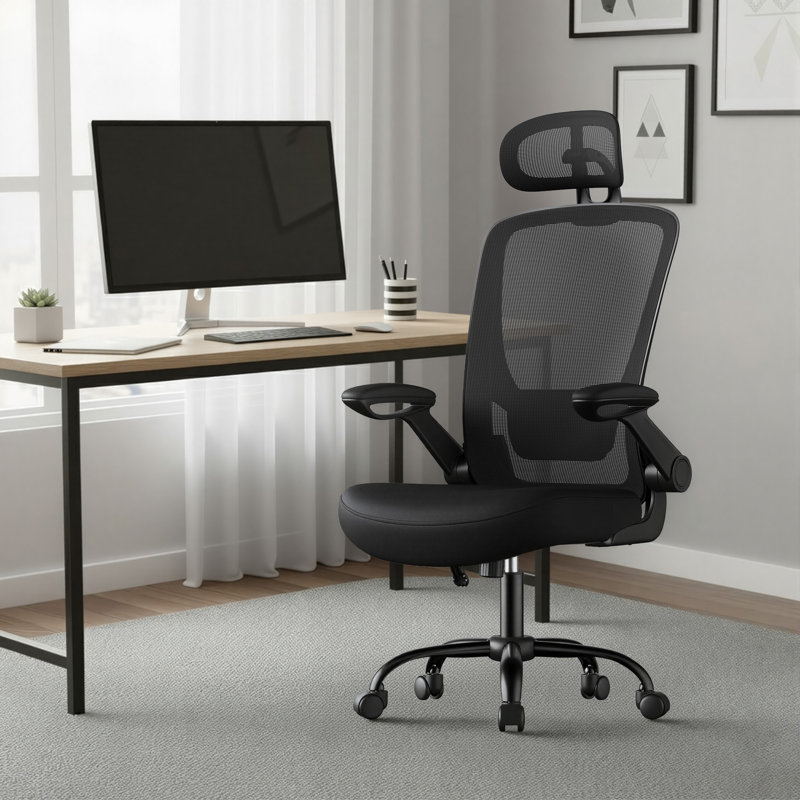 Office Chair, Satin Black, Black