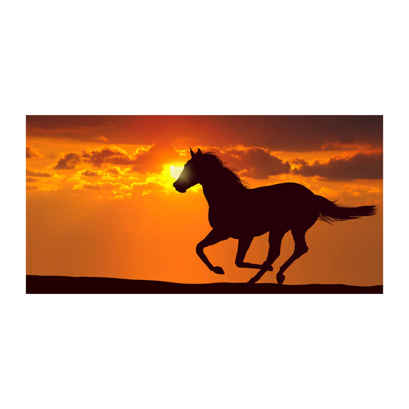 Sunset Horse - Wrapped Canvas Print