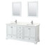 Meuble-lavabo double autoportant Deborah avec plateau en quartz-98142015-98142016-98213892