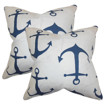 Cotton Reversible Throw Pillow