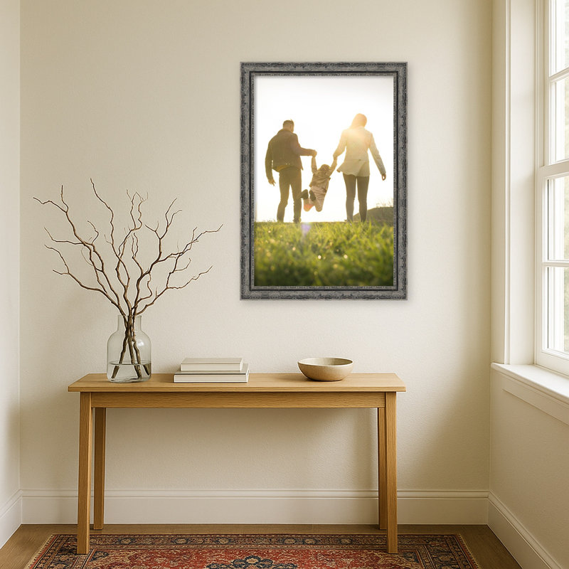 Cadre photo filigrane, Filigrane noir mat, 24 x 36