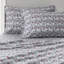 Drap-housse gris 4 pièces pour draps de grand lit 100% flanelle de coton doux / double / double 12 "profondeur grand / très grand 14" profondeur 1 plat 2 taies d'oreiller élastiques Lavable à la machine sans éléments dangereux