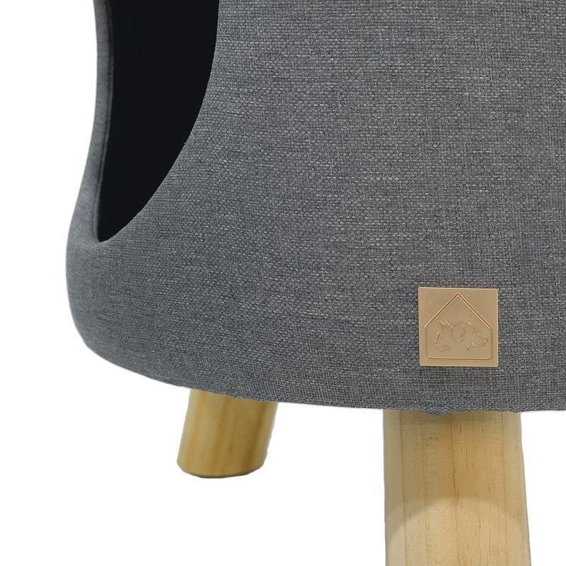 Wallie Pet Stool, Dark Grey, Dark Gray