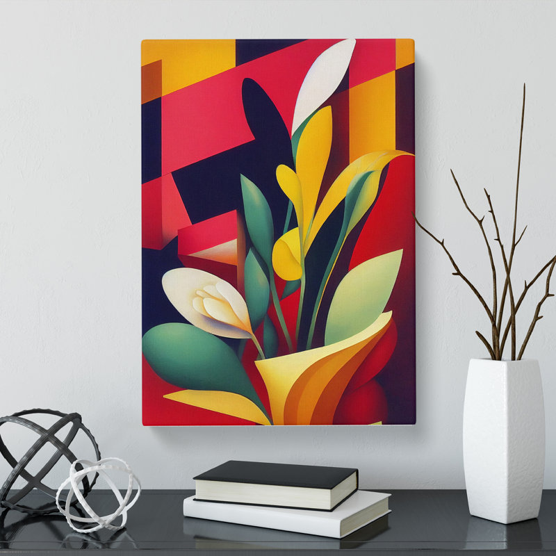 Groningen Floral Design - Wall Art, 76cm H x 50cm W x 3cm D, No frame