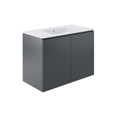 Modway Bryn 36" Wall-Mount Bathroom Vanity
