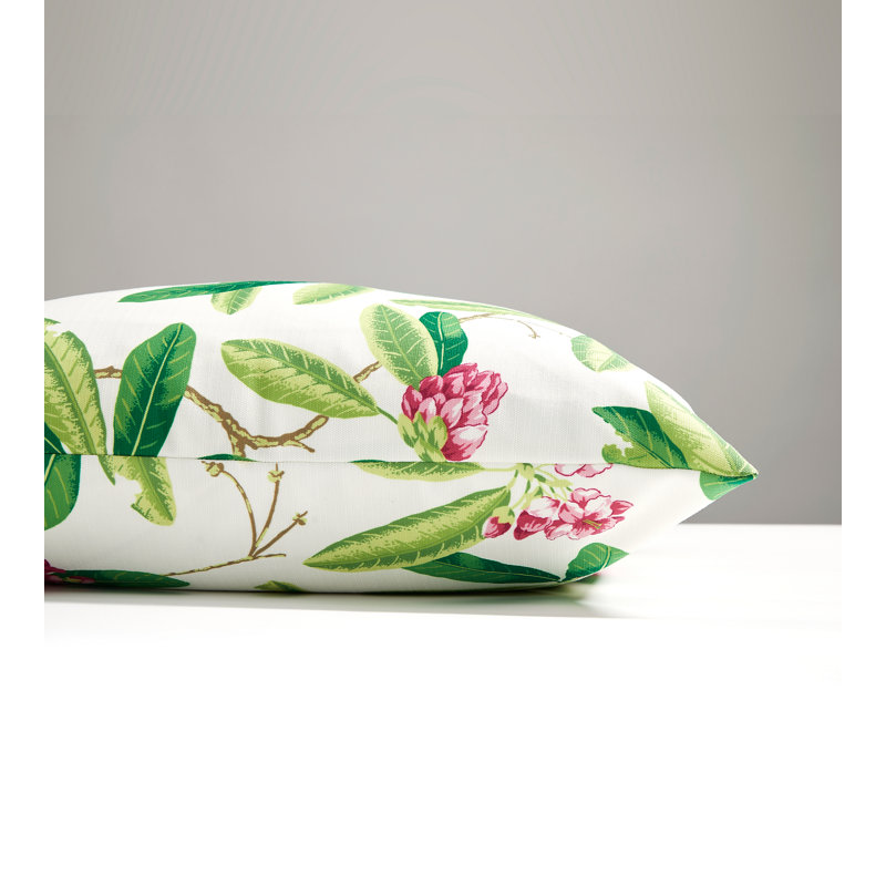 Rhododendron Square Indoor/Outdoor Pillow Cover & Insert, Fuschia