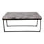 Cadre de table basse en métal et aluminium à motif de pierre moderne pour le salon, la chambre et le bureau - 18 po bronze et multicolore