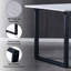 150cm Elegant U-Shape Pedestals Light Grey Dining Table-1105946039