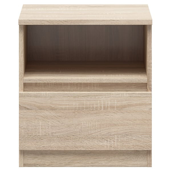 Tashawnna 45cm W Composite Bedside Table, Oak Sonoma