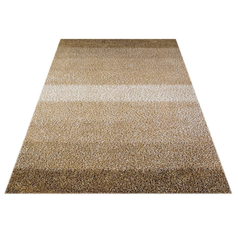 Mali Dori Handmade Shag Beige Rug, Rectangle 140cm x 200cm