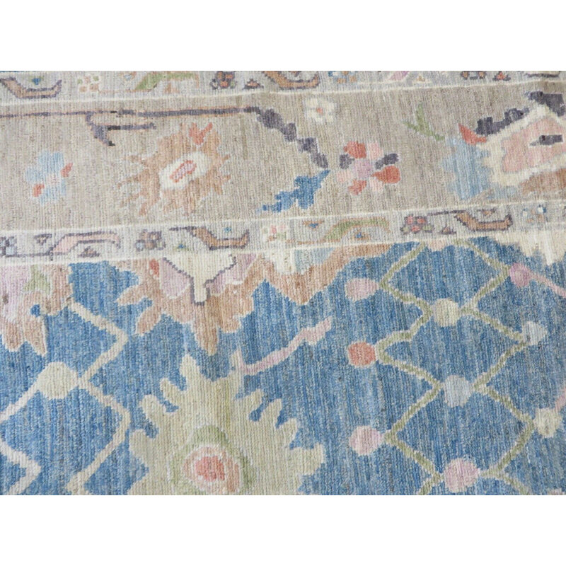 Tapis unique bleu 7 pi 11 po x 10 pi 4 po One-of-a-Kind