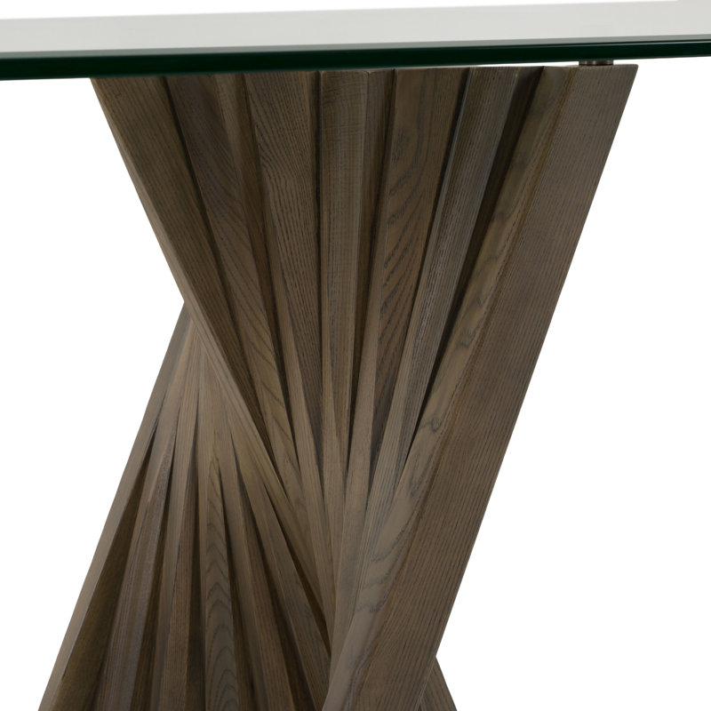 Edmond Corbin Mid-century Grey Ash & Glass Dining Table, Grey Ash